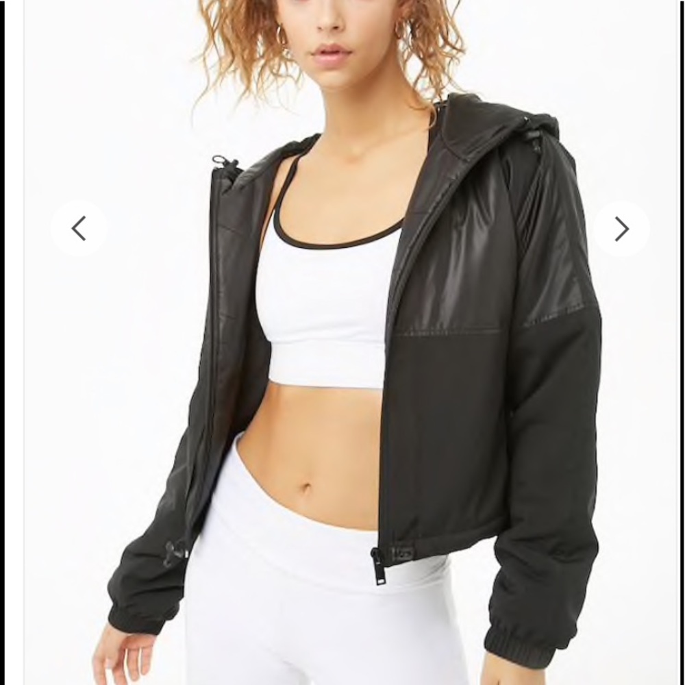 Forever 21 F21 active hoodie hooded jacket